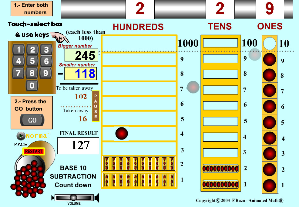 subtract with count